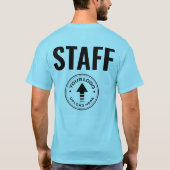スタッフ会社ロゴ従業員の会社の仕事Tシャツ Tシャツ (裏面)