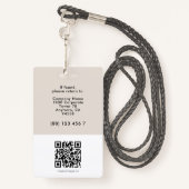 スタッフ会社従業員IDと写真 バッジ (裏面ランヤード)