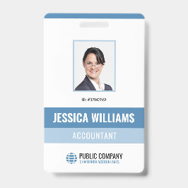 スタッフ個人モダン写真従業員ID バッジ