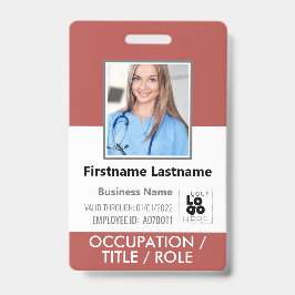 スタッフ写真IDカードバーコードロゴレクタリー赤名 バッジ