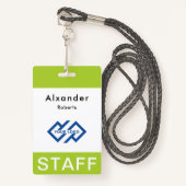 スタッフ名バッジカスタムロゴ バッジ (正面ランヤード)