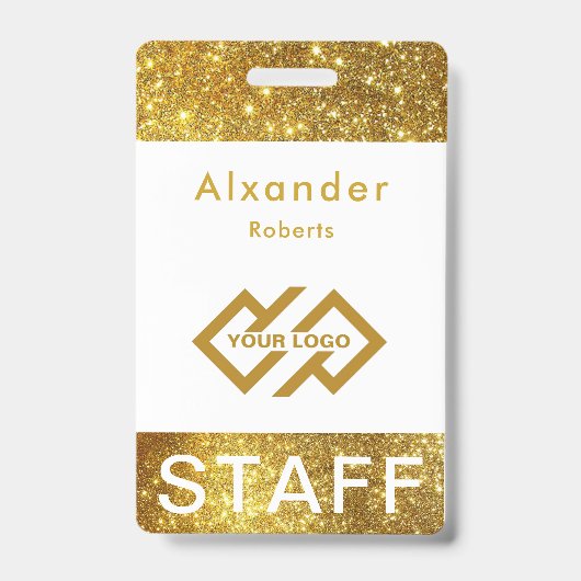 スタッフ名バッジカスタムロゴIDバッジ バッジ (Front)