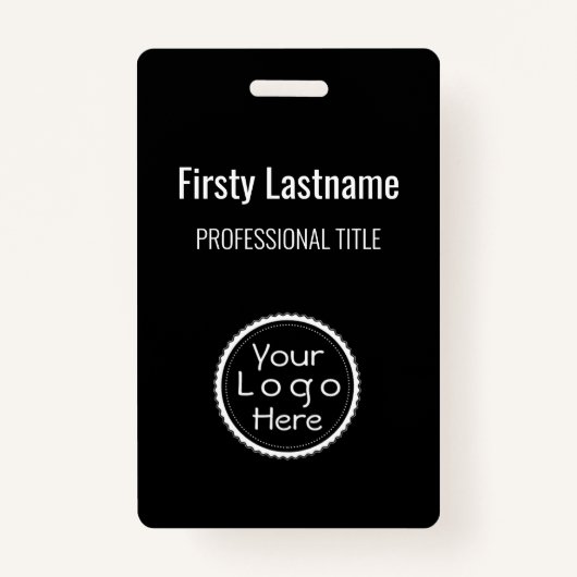 スタッフ名バッジカスタムロゴIDバッジ バッジ (正面)