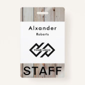 スタッフ名バッジカスタムロゴIDバッジ バッジ (正面)