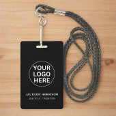 スタッフ従業員IDプロフェッショナルビジネスロゴブラック バッジ