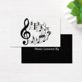 スタッフ、クレフ、 音符記号、レジャー音楽スケールの名刺 (デスク)