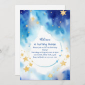 スタッモダンダストカスタム誕生日 招待状 (正面/裏面)