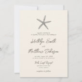 スタッモダンフィッシュビーチ海先結婚式 招待状 (正面)