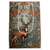 スタッ威厳のあるグウィリアムモリスインスパイアフローラ ミディアムペーパーバッグ (裏面)