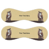 スタッ威厳のあるプタンで茶色の白いフクロウを見る ソフトボール (パネル)