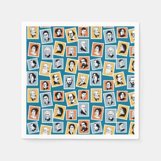 スタッ素晴らしプの作者、詩人、劇作家1 スタンダードカクテルナプキン (正面)