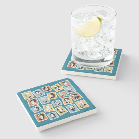 スタッ素晴らしプの作者、詩人、劇作家1 ストーンコースター (横)