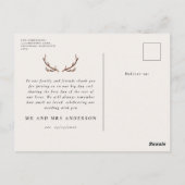 スタッ素朴グと水色フローラキャノピー結婚ズ ポストカード (裏面)