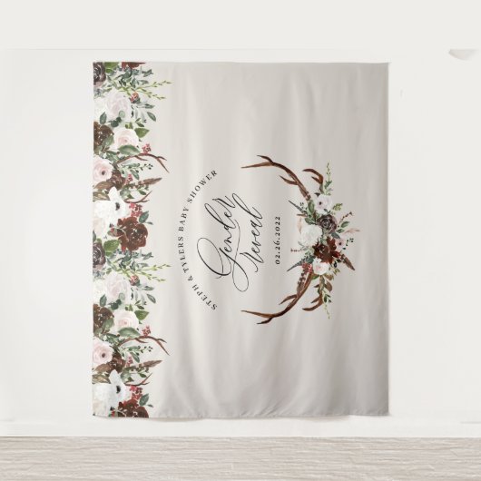 スタッ素朴グフローラジェンダーが赤ちゃんシャワーを明かす タペストリー (正面)