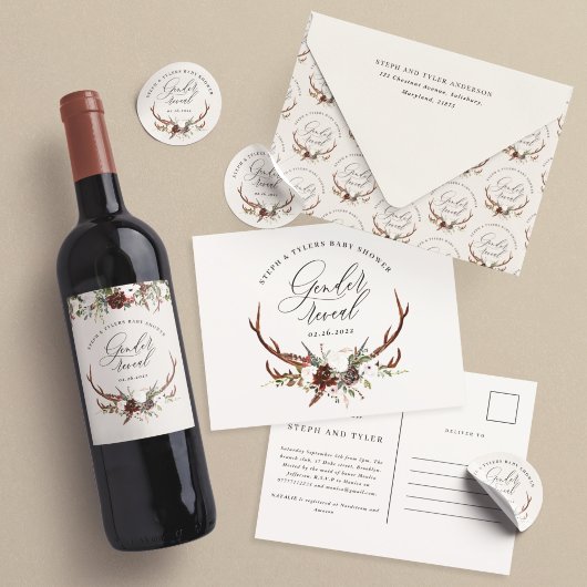 スタッ素朴グフローラジェンダーが赤ちゃんシャワーを明かす ワインラベル