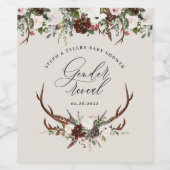 スタッ素朴グフローラジェンダーが赤ちゃんシャワーを明かす ワインラベル (シングルラベル)