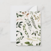 スタッ素朴グフローラバーガンディ結婚式RSVPカード ノートカード (裏面)