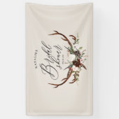 スタッ素朴グ水色フローラブライダルシャワー 横断幕 (縦)