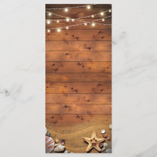 スタッ素朴フィッシュビーチライトトロピカル結婚メニュー メニュー (裏面)