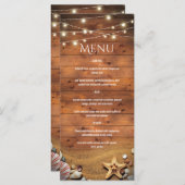 スタッ素朴フィッシュビーチライトトロピカル結婚メニュー メニュー (正面/裏面)