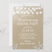 スタッ素朴フィッシュビーチ引っ越し祝いパーティーカクテルパーティー 招待状 (正面)