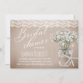スタッ素朴フィッシュフローラジャーヴィンテージブライダルシャワー 招待状 (正面)
