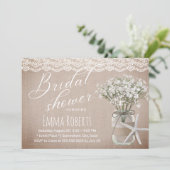 スタッ素朴フィッシュフローラジャーヴィンテージブライダルシャワー 招待状 (スタンド正面)