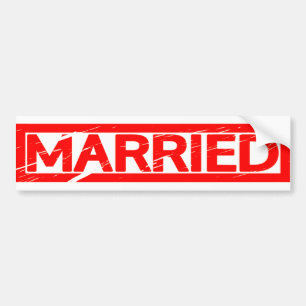 スタッ結婚したプ バンパーステッカー