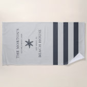 スタッ航海のフィッシュファミリービーチハウス ビーチタオル (正面)