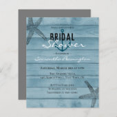 スタッ航海のフィッシュブライダルシャワー予算招待状 (正面/裏面)