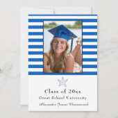 スタッ航海のフィッモダングネイビーホワイトストライプアヌン 案内状 (正面)