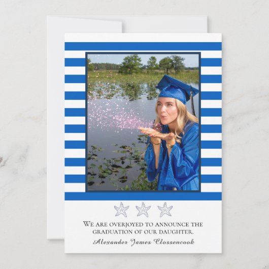 スタッ航海のフィッモダングネイビーホワイトストライプアヌン 案内状 (裏面)