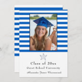 スタッ航海のフィッモダングネイビーホワイトストライプアヌン 案内状 (正面/裏面)