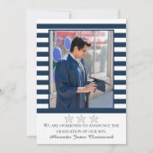 スタッ航海のフィッモダングネイビーホワイトストライプ 案内状 (裏面)