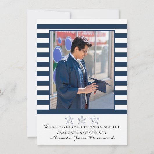 スタッ航海のフィッモダングネイビーホワイトストライプ 案内状 (裏面)