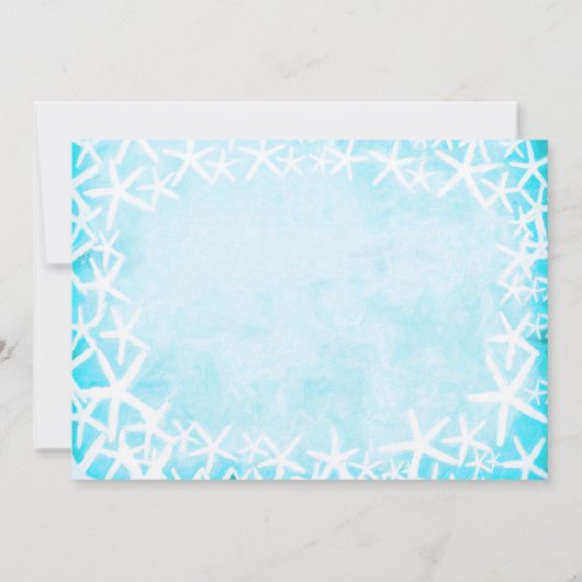 スタッ色彩の鮮やかフィックアクアブルーパーティの招待状 招待状 (裏面)