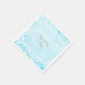 スタッ色彩の鮮やかフィッシュアクアブルーカスタムパーティー スタンダードカクテルナプキン (角)