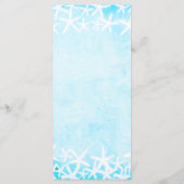 スタッ色彩の鮮やかフィッシュアクアブルートロピカルビーチ結婚式 メニュー (裏面)