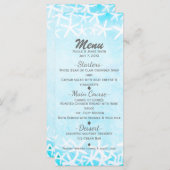 スタッ色彩の鮮やかフィッシュアクアブルートロピカルビーチ結婚式 メニュー (正面/裏面)