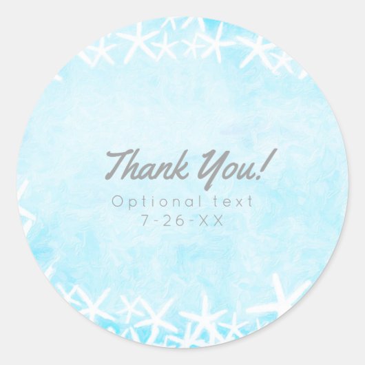 スタッ色彩の鮮やかフィッシュアクアブルーパーティーカスタムフリット ラウンドシール (正面)