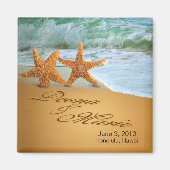 スタッ頼フィックと私の名前を砂の中に入れる マグネット (正面)