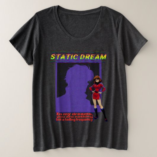スタティック・ドリーム プラスサイズTシャツ (デザイン正面)
