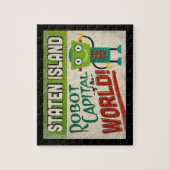 スタテンアイランドニューヨークロボット – おもしろいヴィンテージ ジグソーパズル (縦)