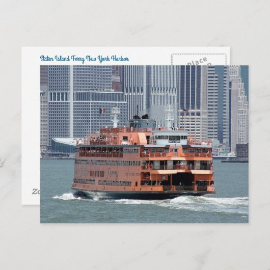 スタテンアイランドフェリーニューヨークハーバーポストカード ポストカード (正面/裏面)