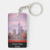 スタテンアイランドフェリーNYCからのフリーダムタワー キーホルダー (裏面)