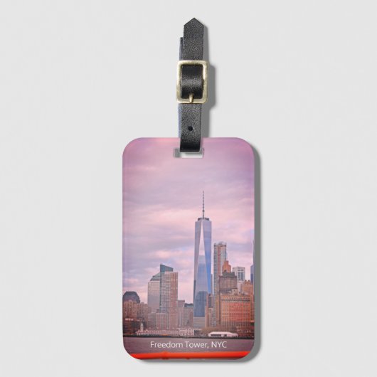 スタテンアイランドフェリーNYCからのフリーダムタワー ラゲッジタグ (正面縦)