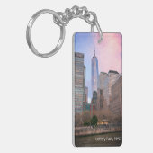 スタテンアイランドフェリーNYCポストカードからバッテリーパーク キーホルダー (正面左)