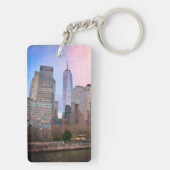 スタテンアイランドフェリーNYCポストカードからバッテリーパーク キーホルダー (裏面)
