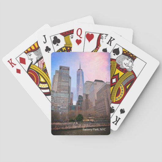 スタテンアイランドフェリーNYCポストカードからバッテリーパーク トランプ (裏面)