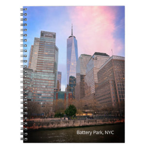 スタテンアイランドフェリーNYCポストカードからバッテリーパーク ノートブック